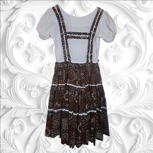 German Dirndl Brown White Octoberfest Dress